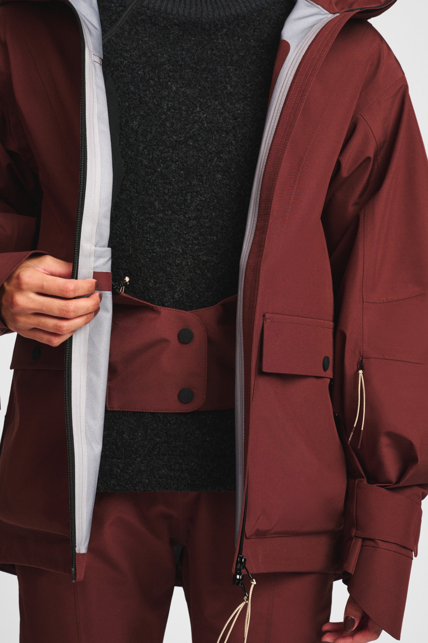 Slate Shell Jacket Burgandy