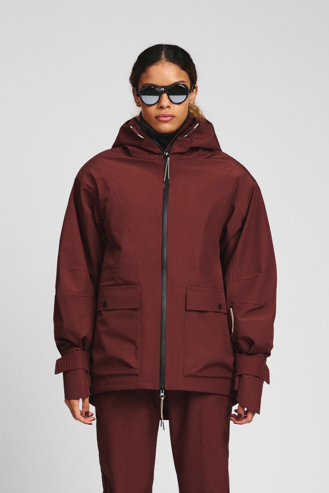 Slate Shell Jacket Burgandy